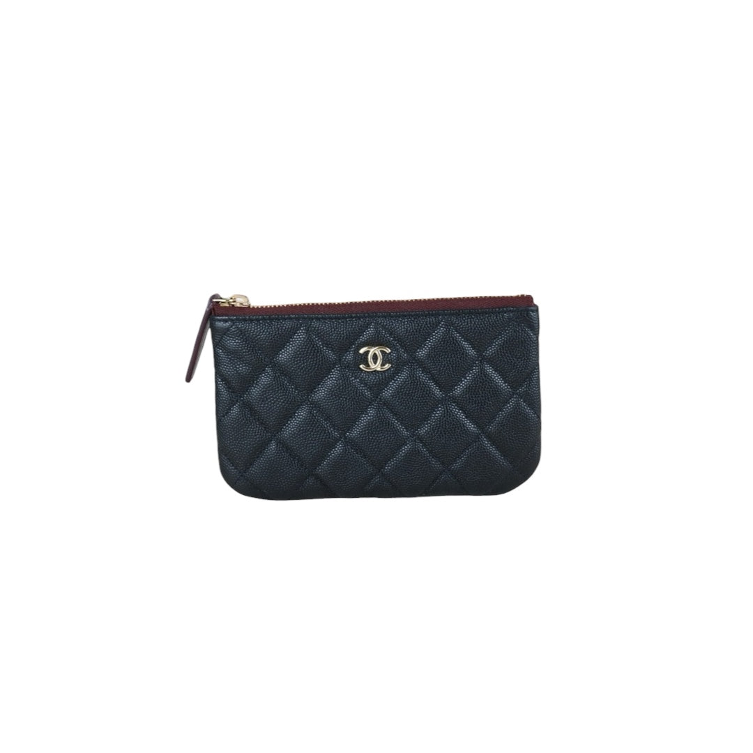 Excellent（Rank SA）｜CHANEL Caviar Skin Calf Leather Card Holder Black IC Chips Model｜X25062321
