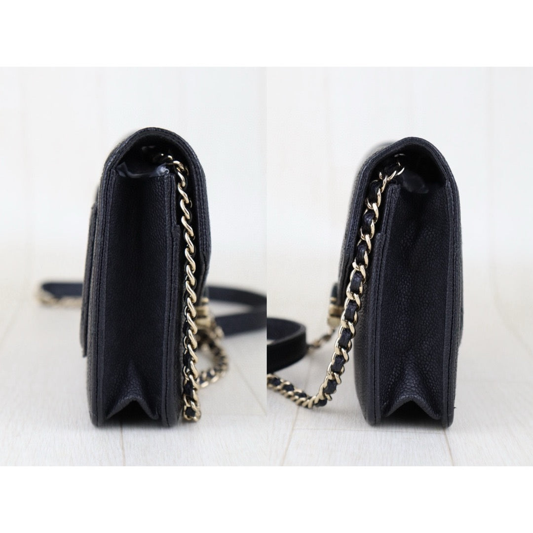 Good ( Rank AB)｜ CHANEL Matrasse Caviar Skin Single Flap Shoulder Bag Black Made In 2018 Year  ｜H25032103