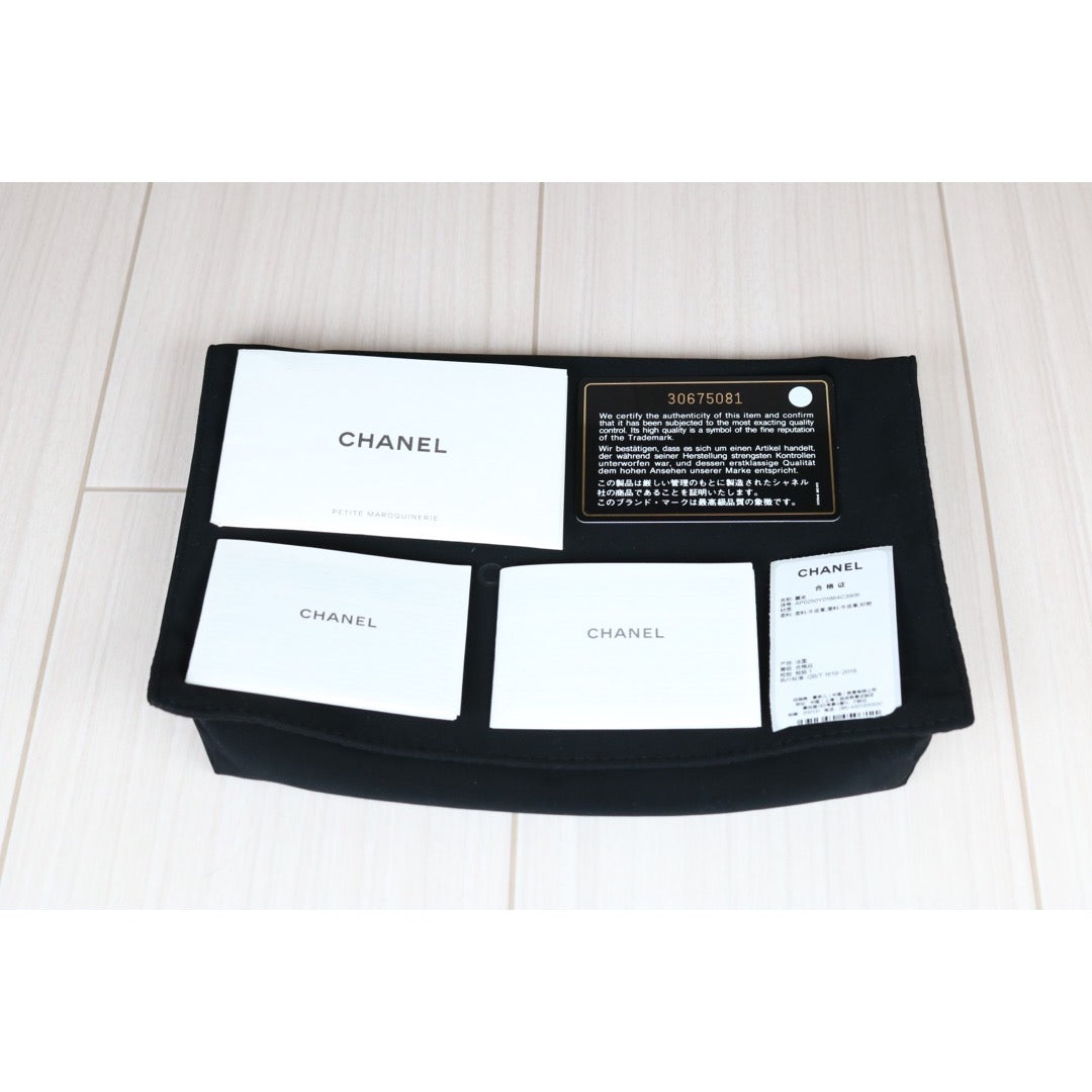 Rank SA｜ CHANEL Matelasse Caviar Skin Chain Wallet Black Gold Hardware Made in 2020-2021 Year ｜S24061101