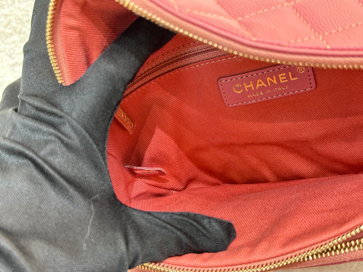 Chanel Pink Quilted Waist Bag
