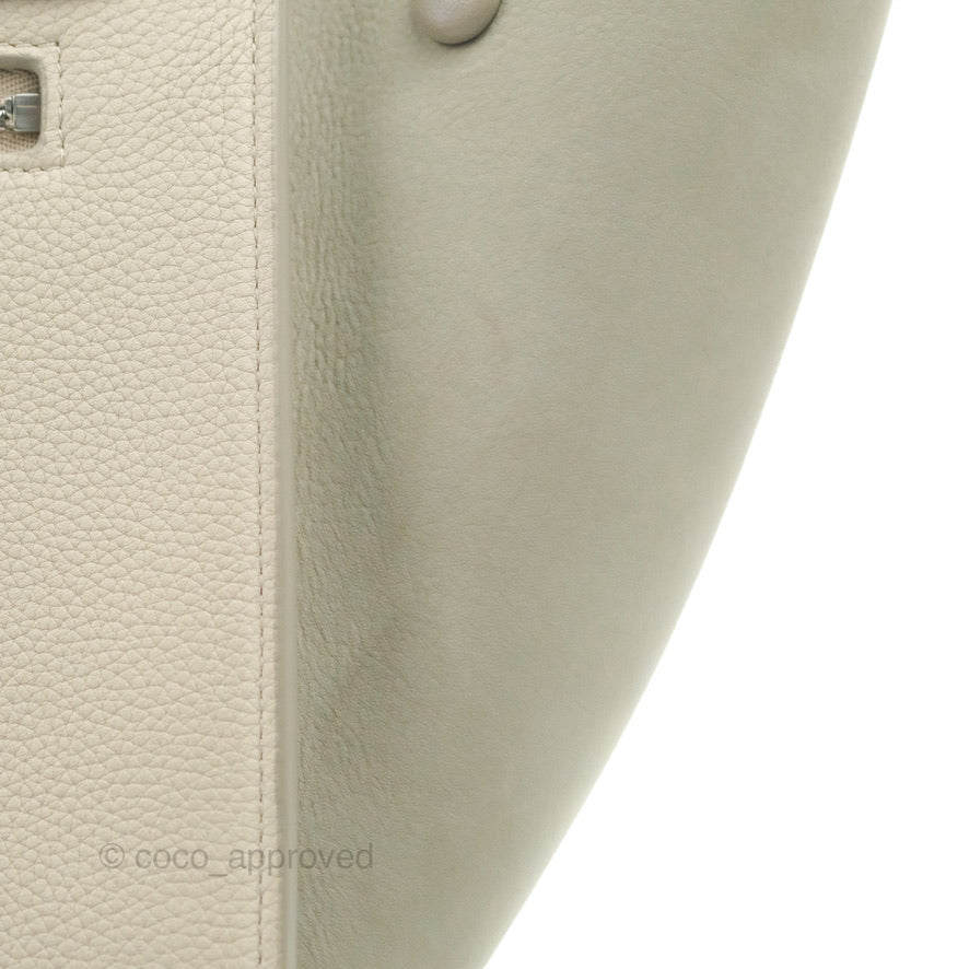 Celine Small Sleek Trapeze Beige Calfskin/Patent