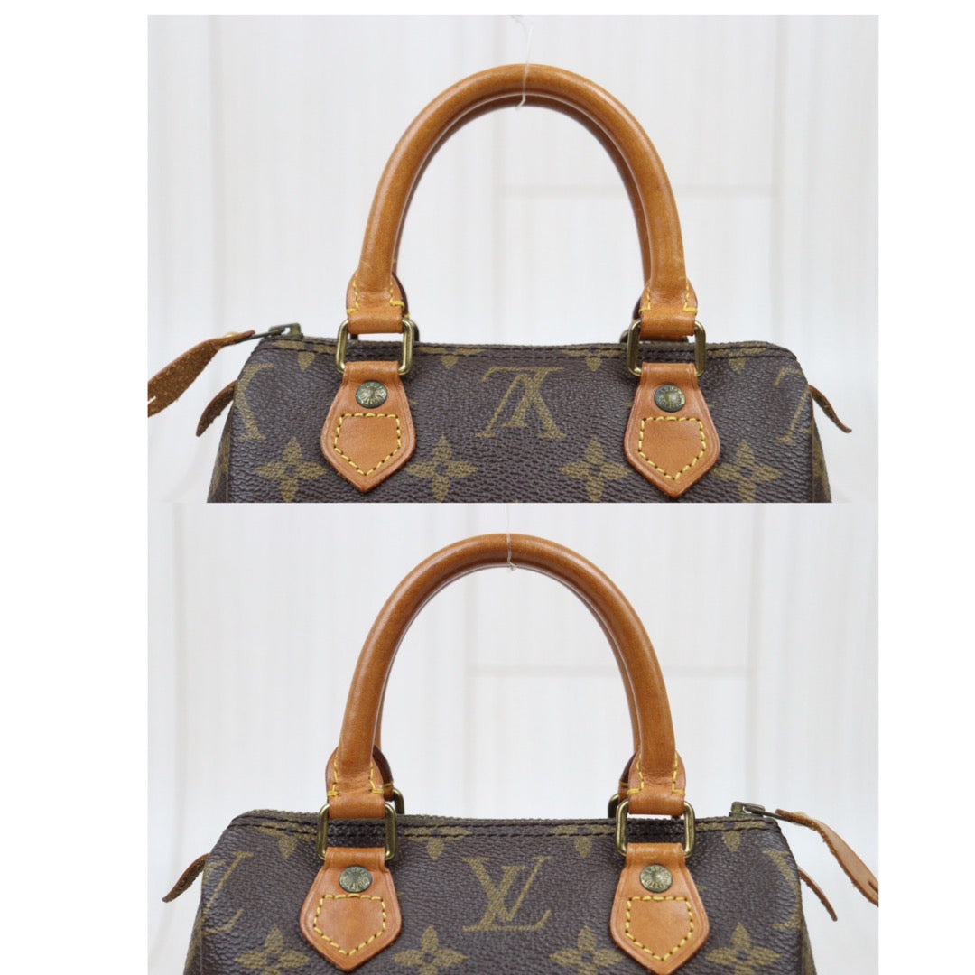 Rank AB ｜ LV Monogram Mini Speedy Handbag With Shoulder Strap｜24040807
