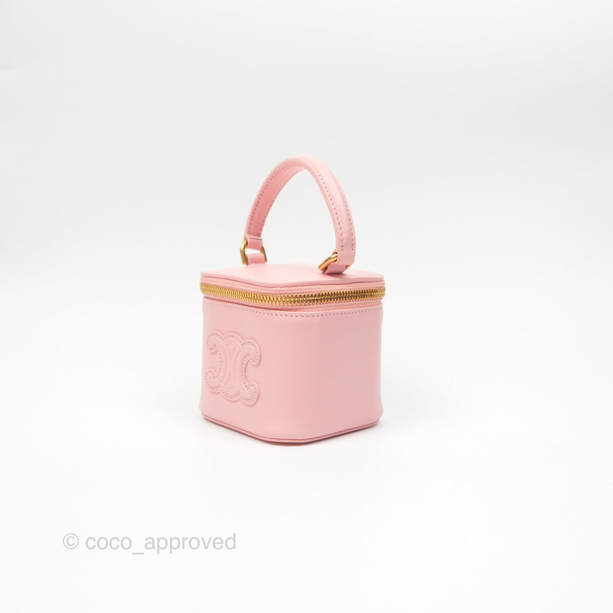 Celine Mini Vanity Case Cuir Triomphe Smooth Calfskin Light Pink