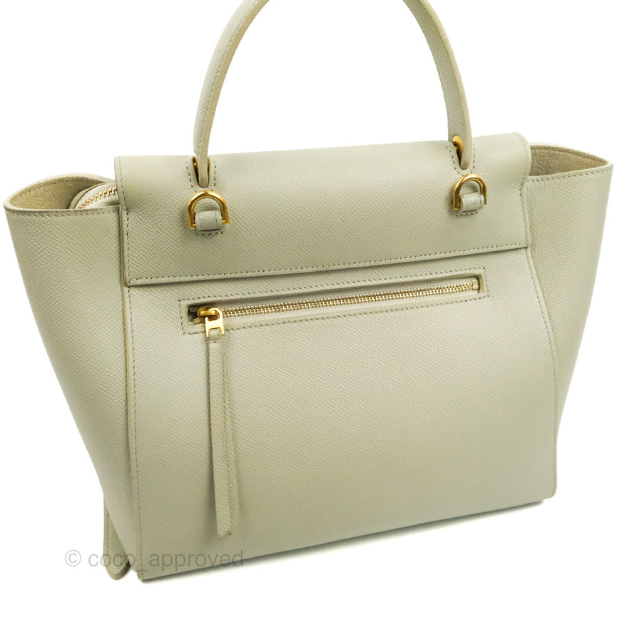 Celine Micro Belt Bag Light Khaki Grained Calfskin Silver Hardware