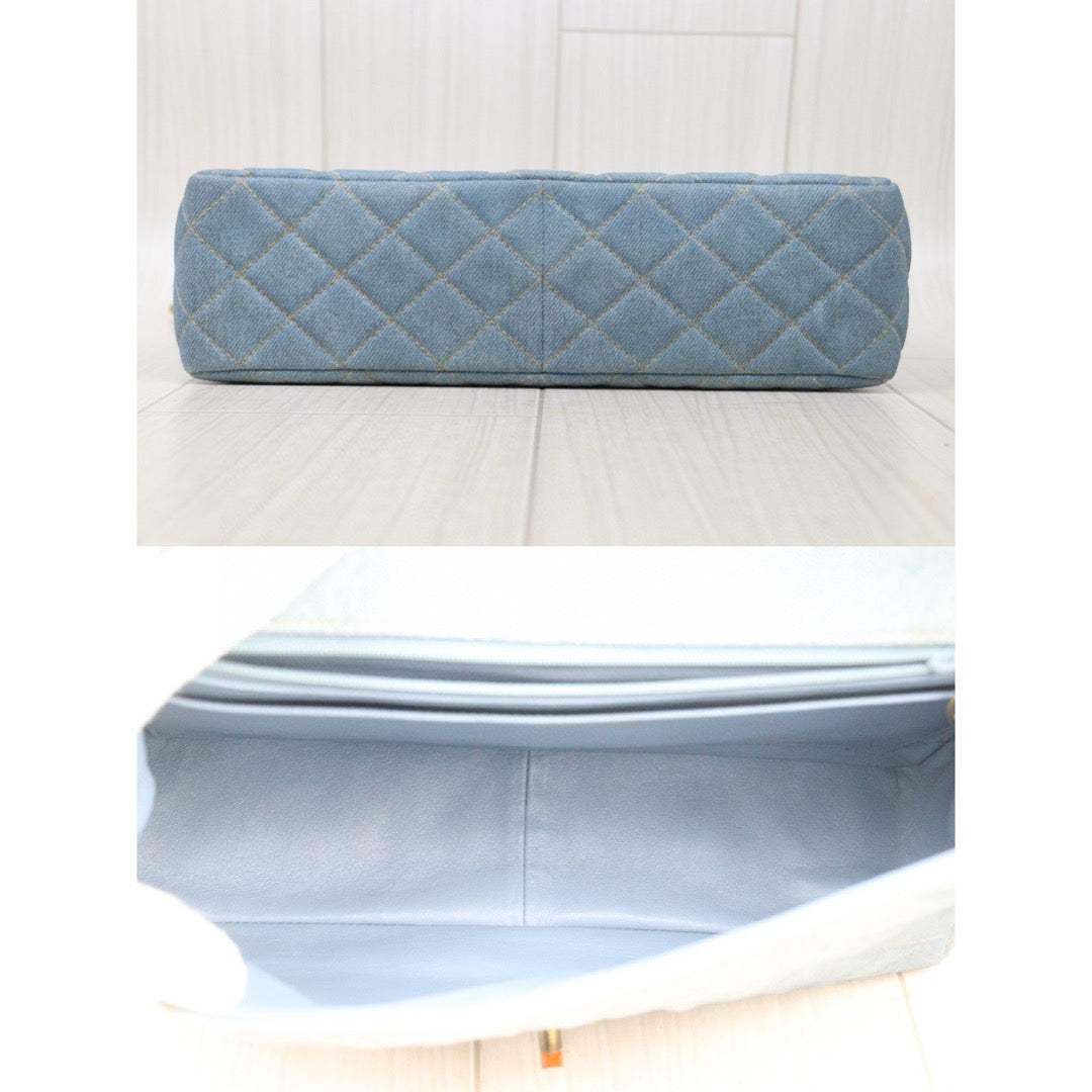 Good ( Rank AB)｜ CHANEL Denim Single Flap 30 Shoulder Bag｜ W24121303