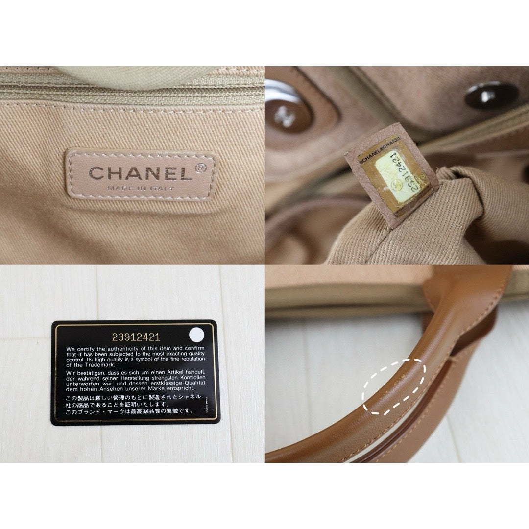 Very Good ( Rank A)｜ CHANEL Canvas Tote Bag Pink Large Made In 2017 Year｜W24121001