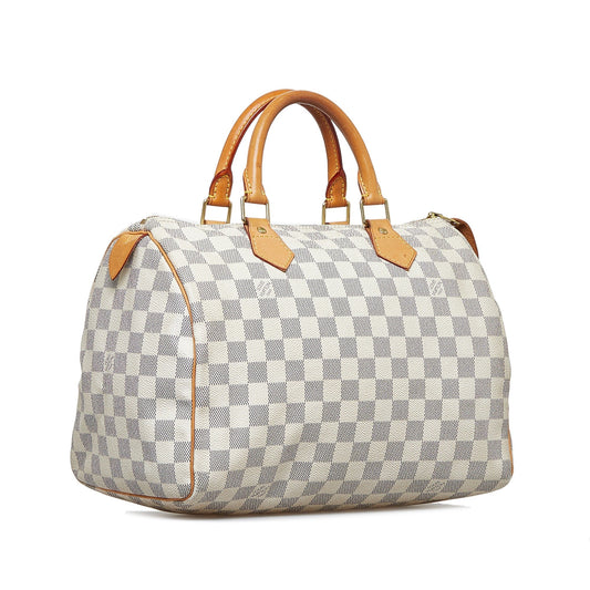 LOUIS VUITTON Damier Azur Speedy 30 Boston Bag