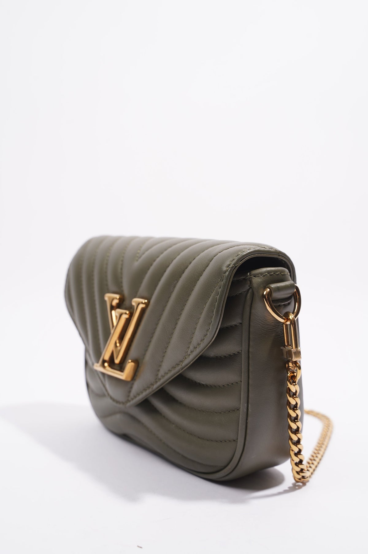 Louis Vuitton New Wave Multi Pochette Khaki Calfskin Leather