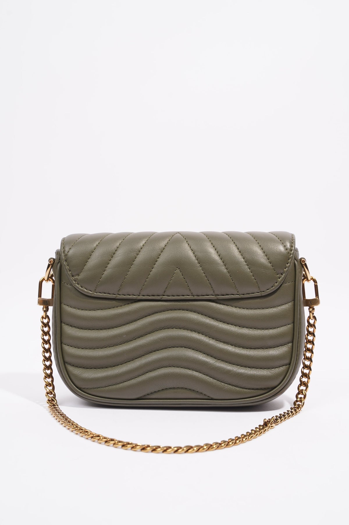 Louis Vuitton New Wave Multi Pochette Khaki Calfskin Leather