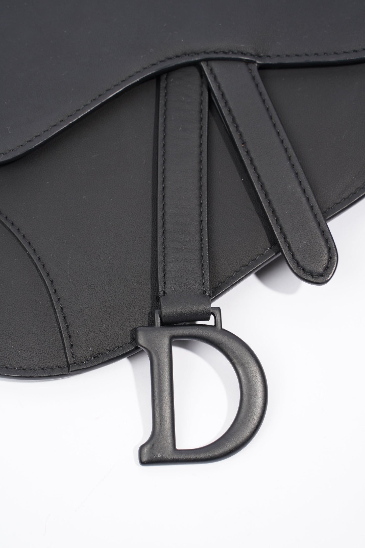 Christian Dior Ultra Matte Saddle Belt Bag Black Calfskin Leather
