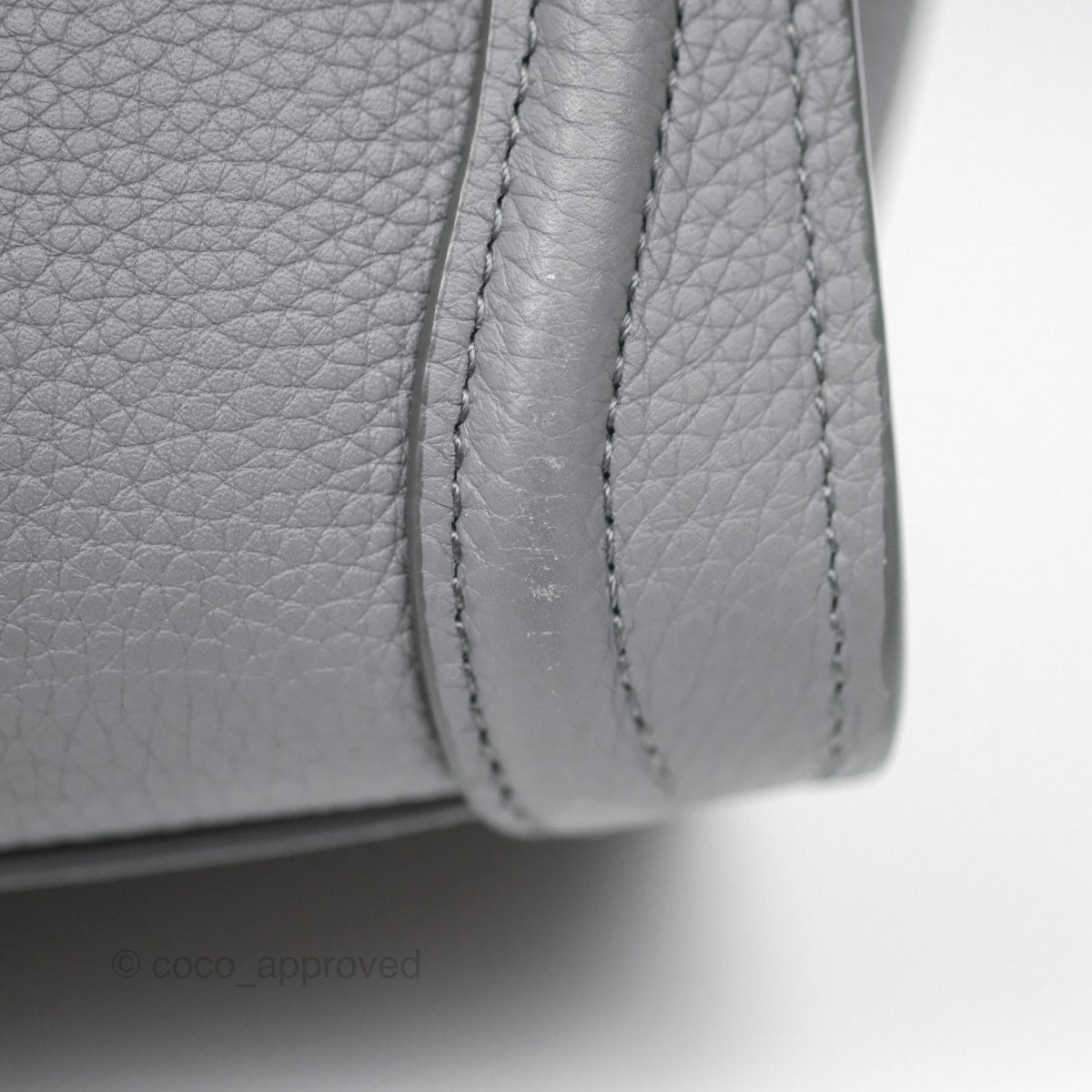 Celine Nano Luggage Bag Grey Drummed Calfskin