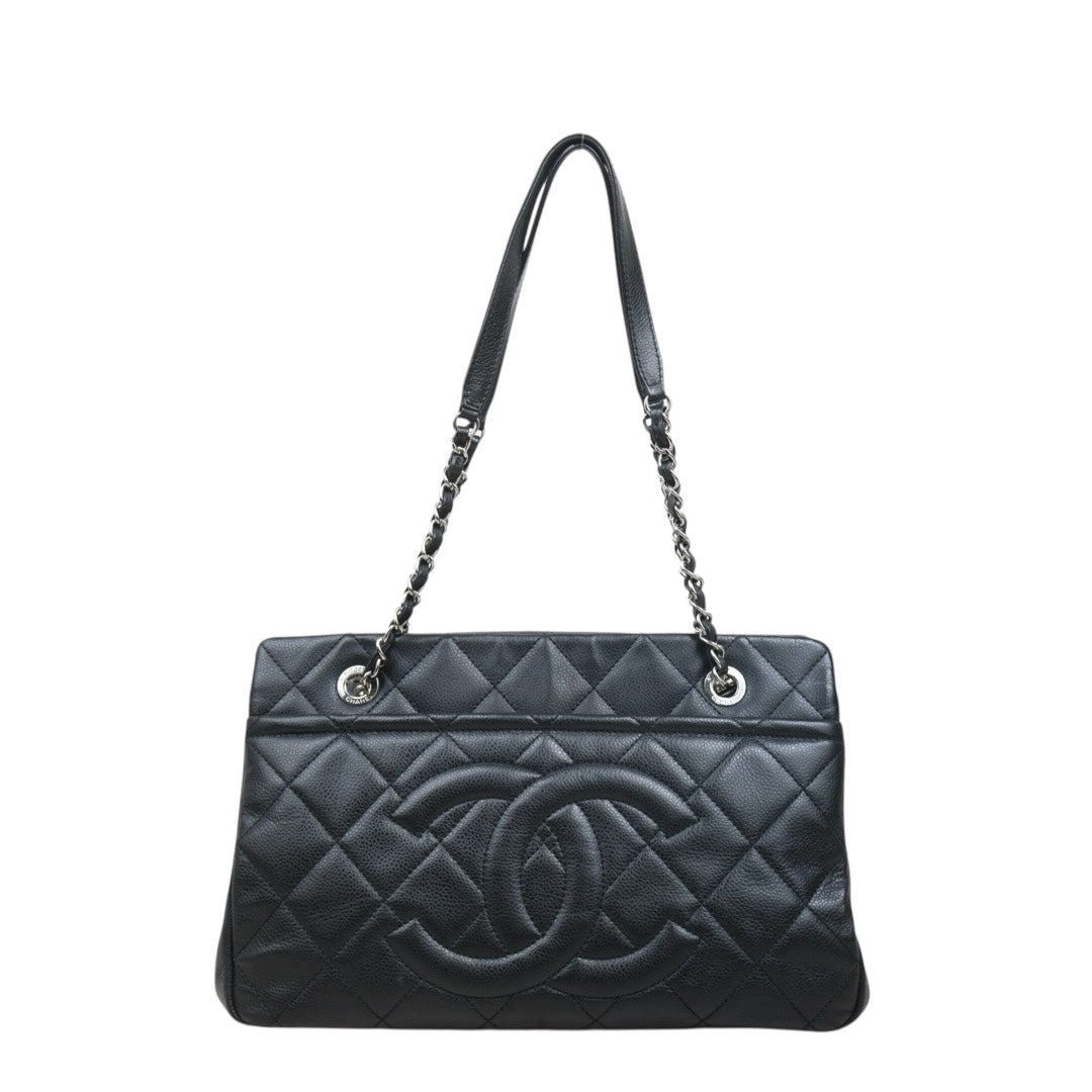 Very Good ( Rank A)｜ CHANEL Matrasse Chain Tote Bag Caviar Skin Black  Made In 2012-2013 Year｜S25071001