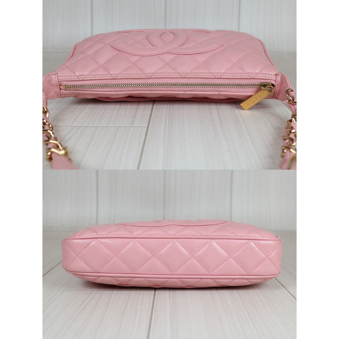 Good ( Rank AB)｜ CHANEL Caviar Leather Shoulder Bag Pink Made In 2004-2005Year  ｜S24073104
