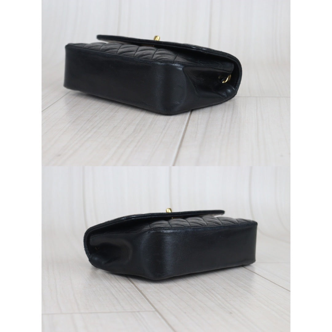 Rank AB ｜ CHANEL Matrasse Lambskin Mini Shoulder Bag Black｜V23091507