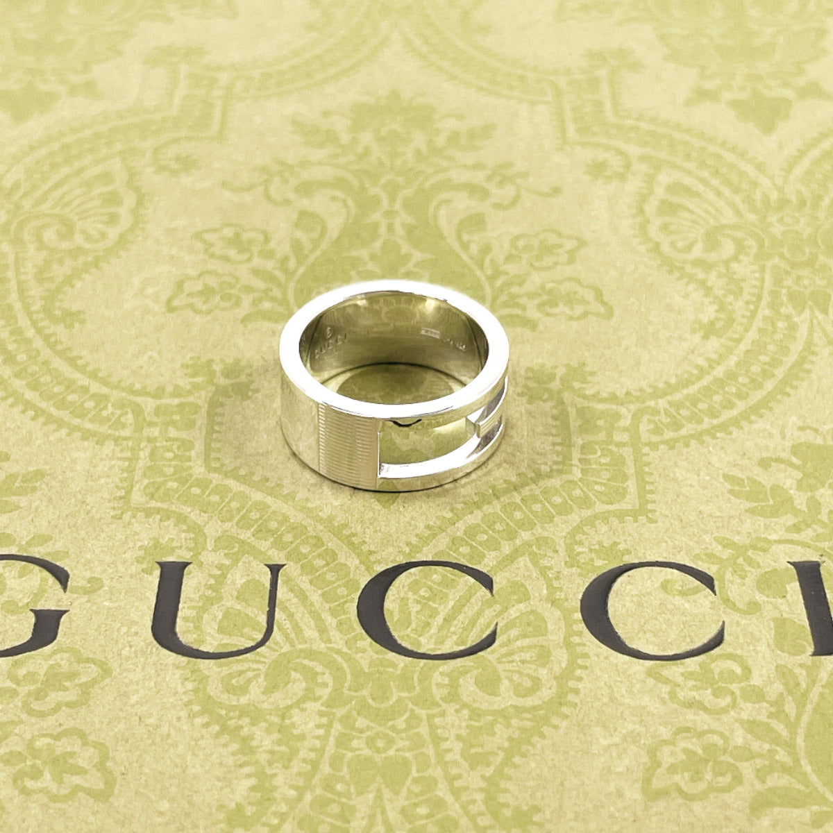 GUCCI Ring Silver925 Silver Branded Cutout G Women 10 Used