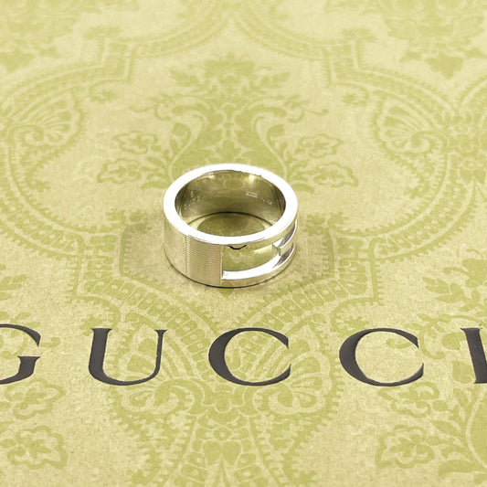 GUCCI Ring Silver925 Silver Branded Cutout G Women 10 Used