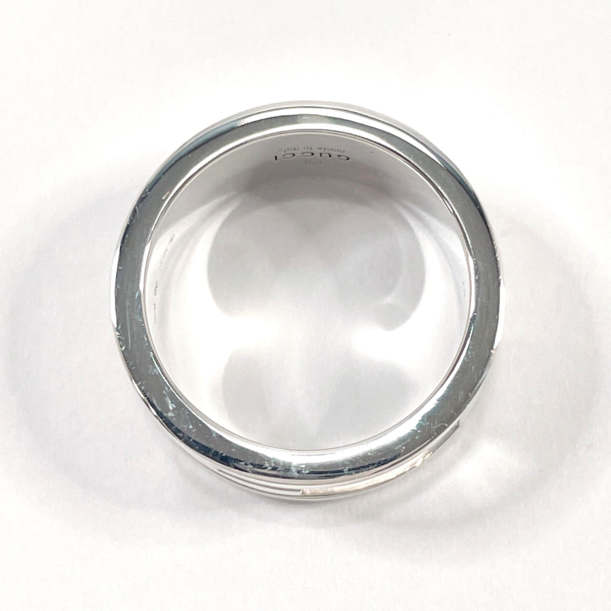 GUCCI Ring Silver925 Silver Branded Cutout G Women 10 Used
