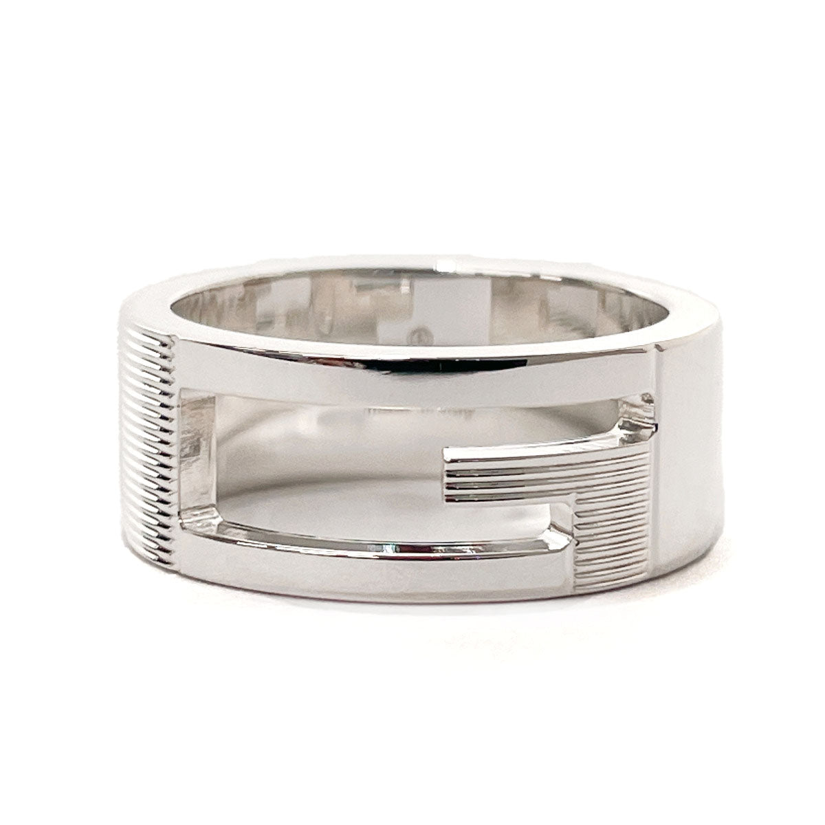 GUCCI Ring Silver925 Silver Branded Cutout G Women Used
