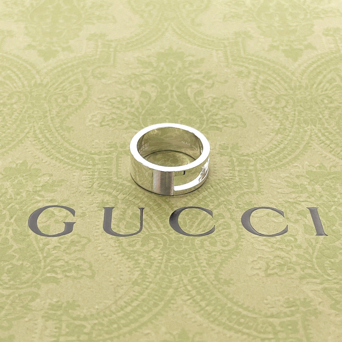 GUCCI Ring Silver925 Silver Branded Cutout G Women Used