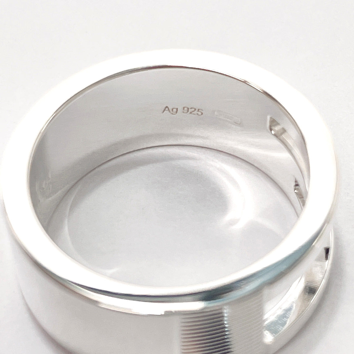 GUCCI Ring Silver925 Silver Branded Cutout G Women Used