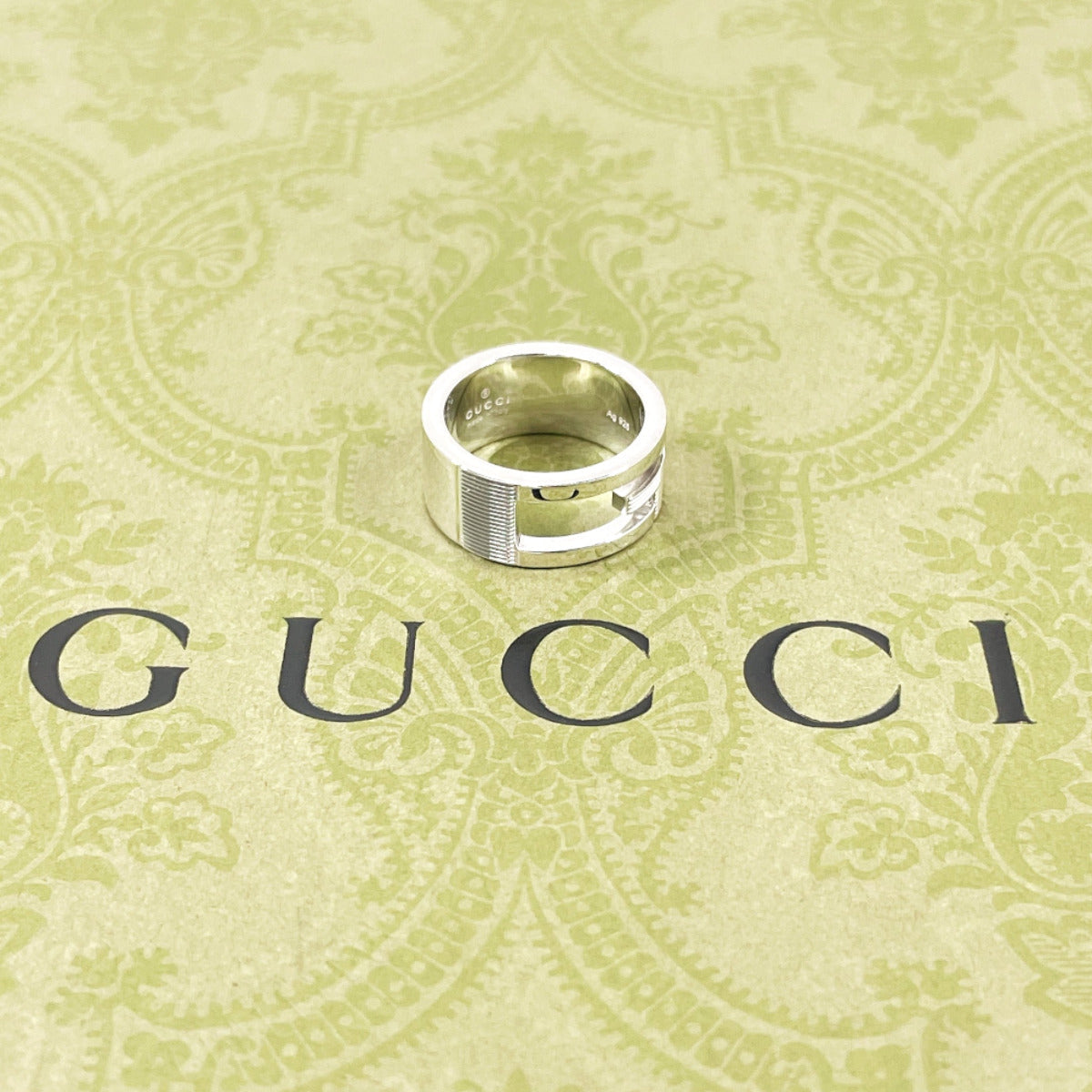 GUCCI Ring Silver925 Silver Branded Cutout G Women Used
