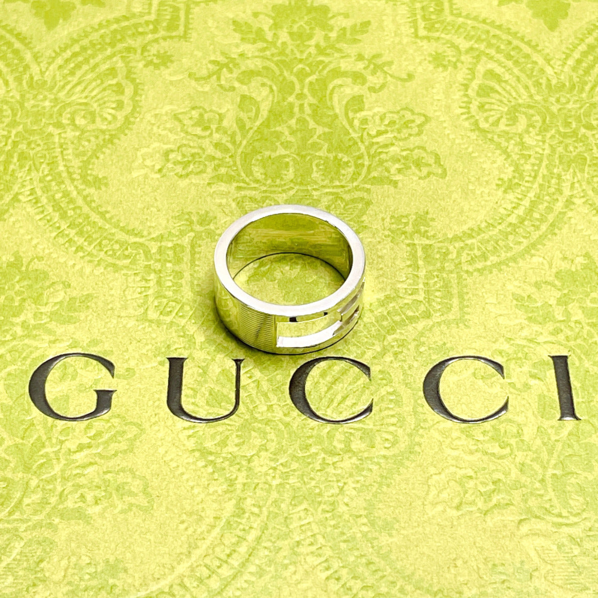 GUCCI Ring Silver925 Silver Branded Cutout G Women Used