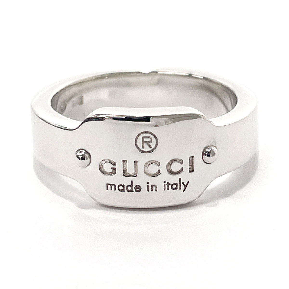 GUCCI Ring Silver925 Silver With logo Women Used