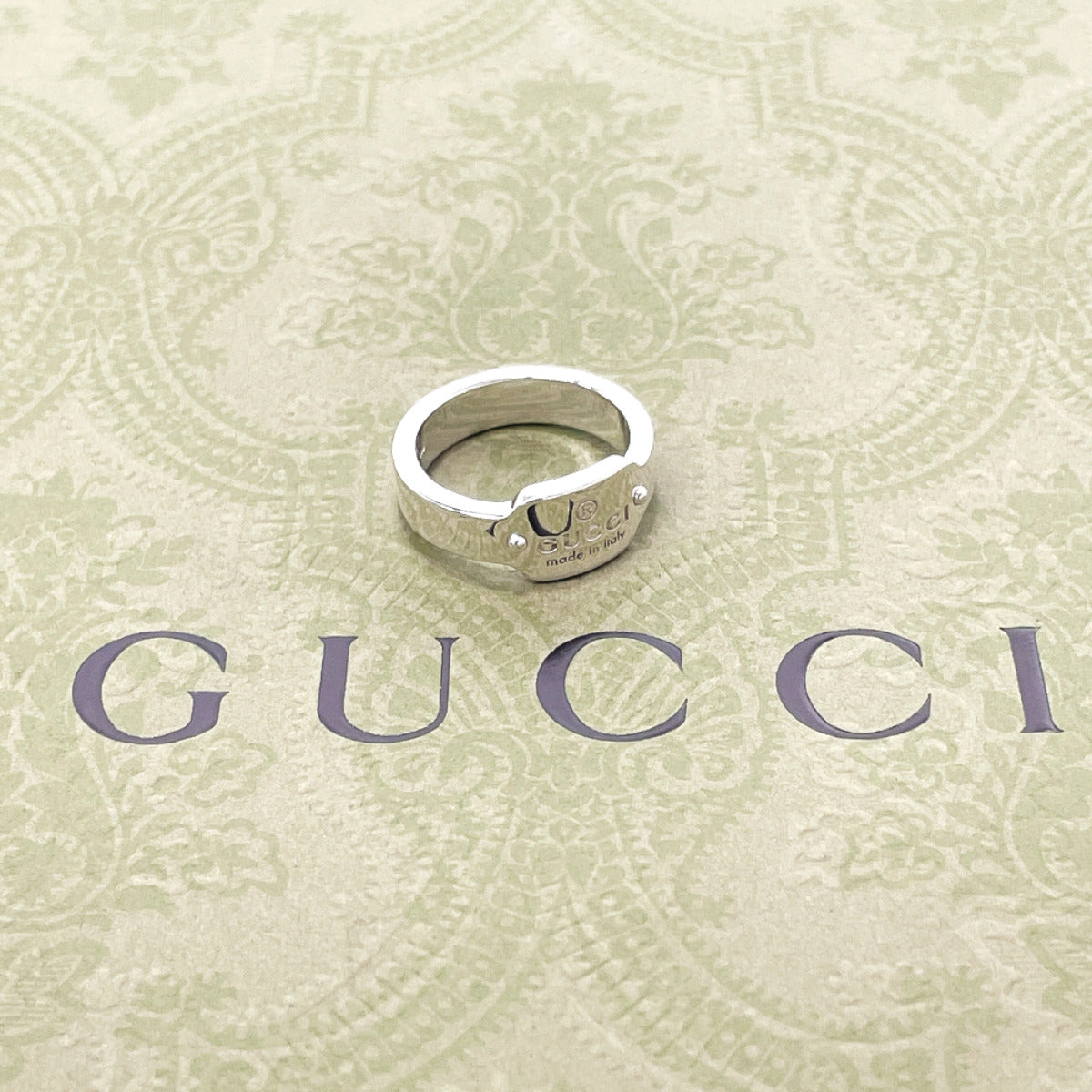 GUCCI Ring Silver925 Silver With logo Women Used
