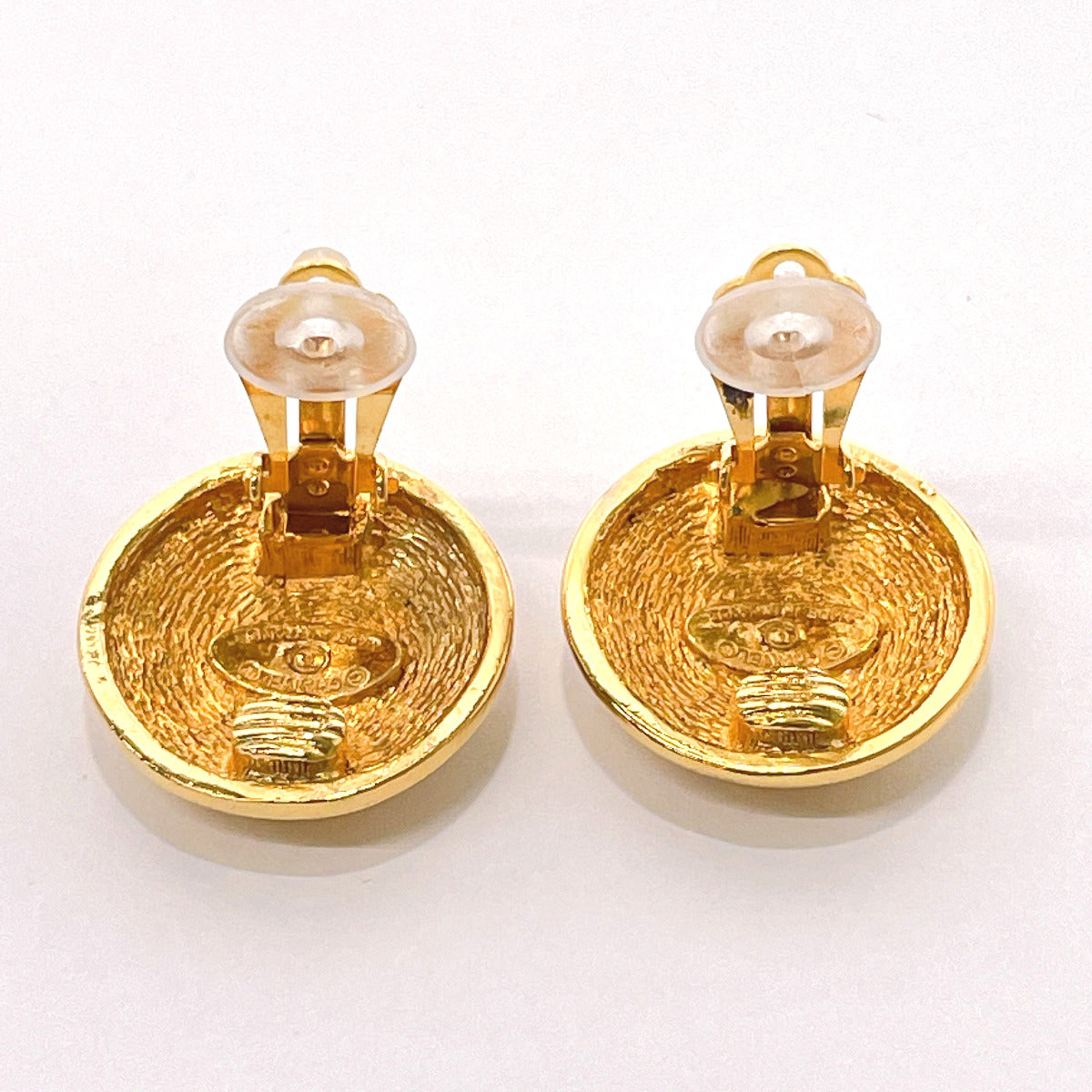 CHANEL Earring metal gold Matrasse COCO Mark