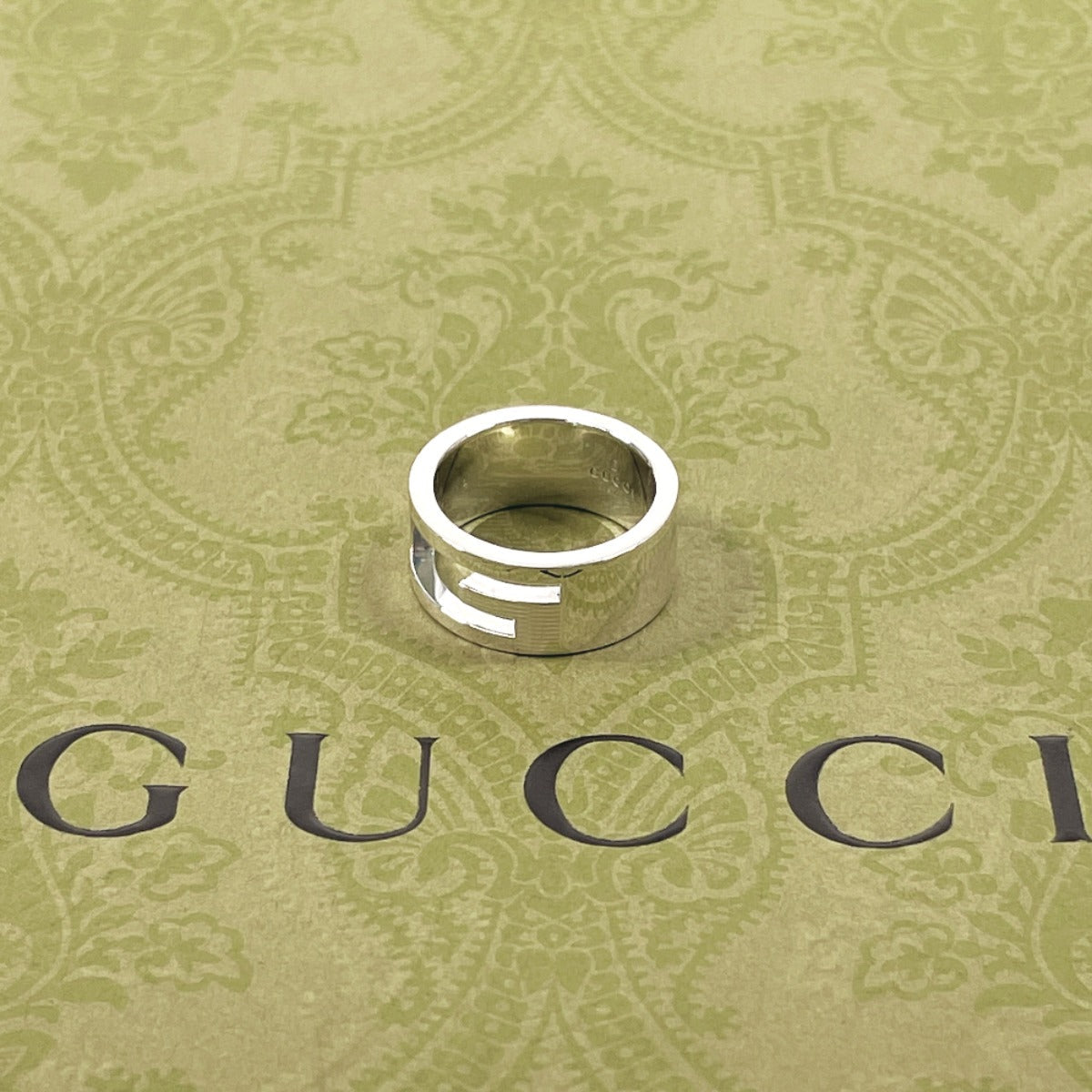 GUCCI Ring Silver925 Silver Branded Cutout G Women Used