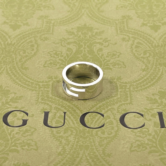 GUCCI Ring Silver925 Silver Branded Cutout G Women Used