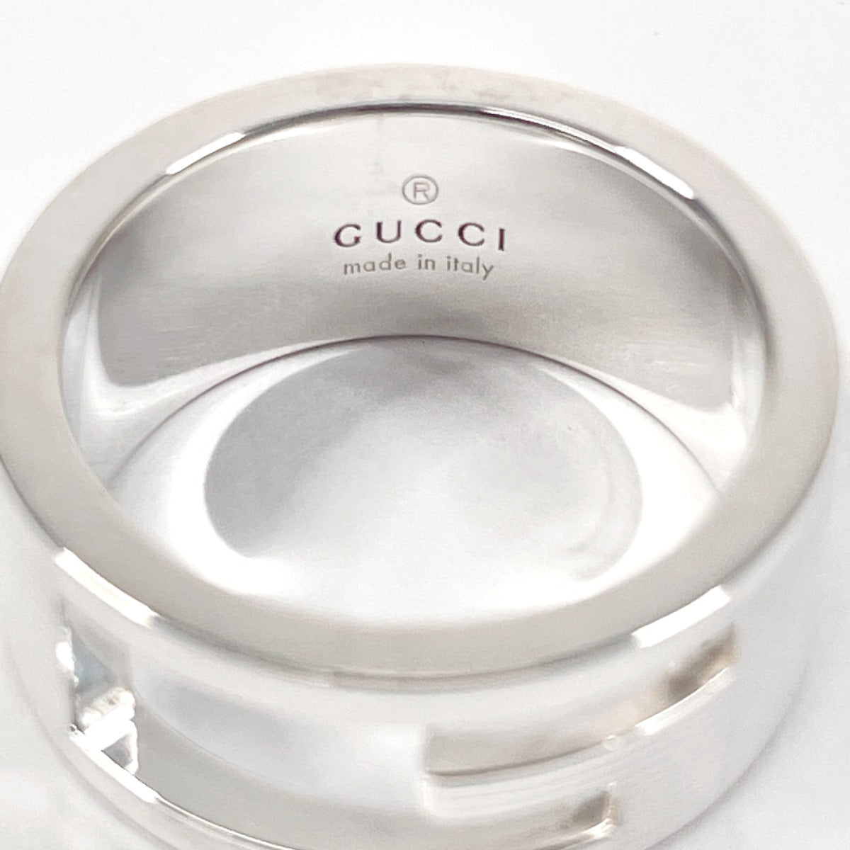 GUCCI Ring Silver925 Silver Branded Cutout G Women Used