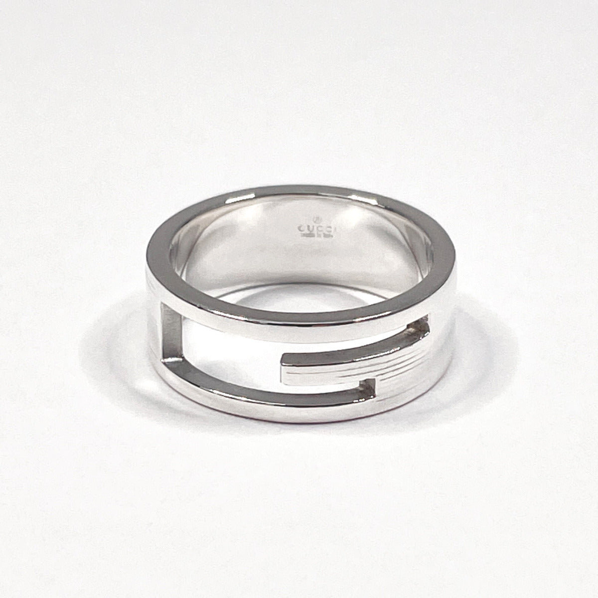 GUCCI Ring Silver925 Silver Branded Cutout G mens Used