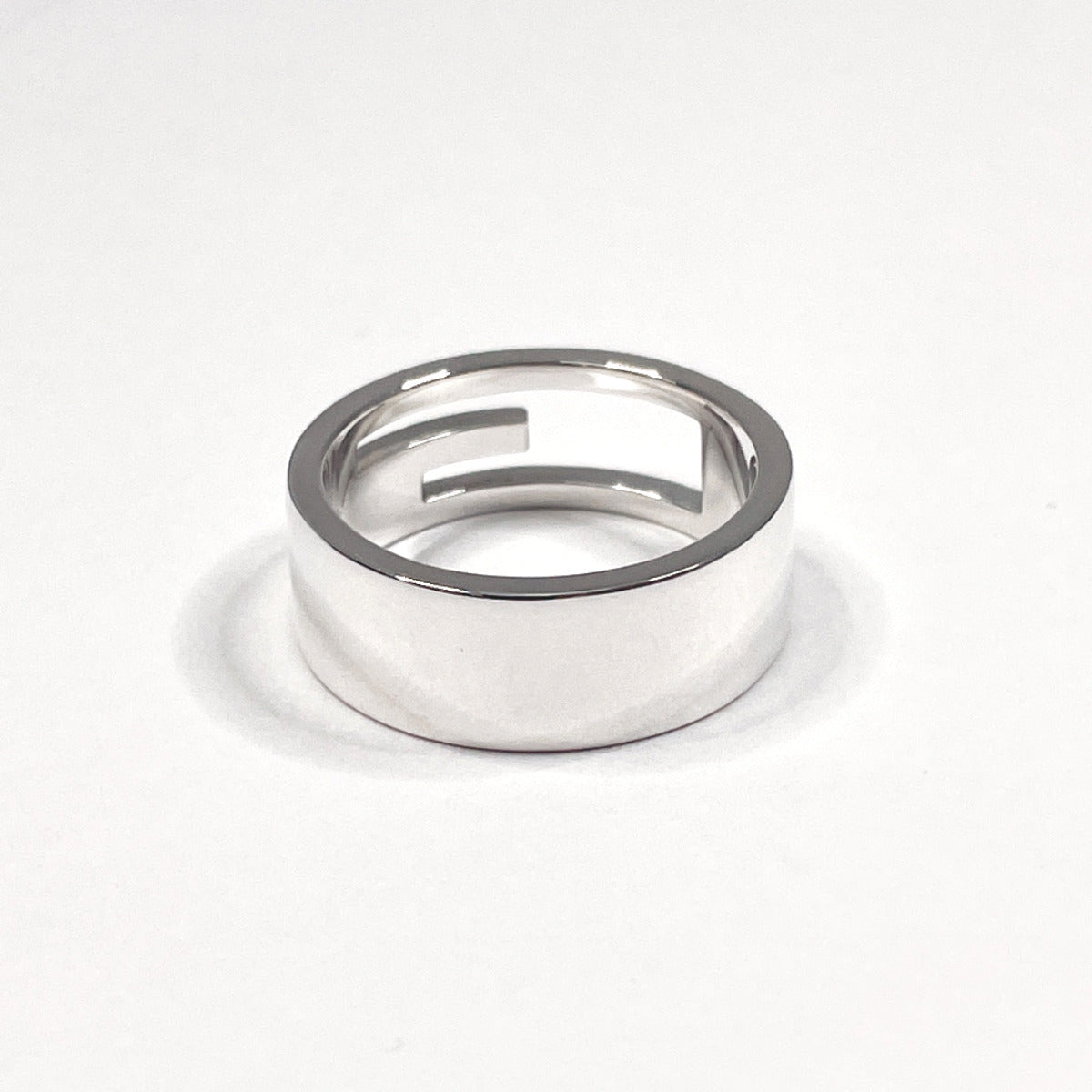 GUCCI Ring Silver925 Silver Branded Cutout G mens Used