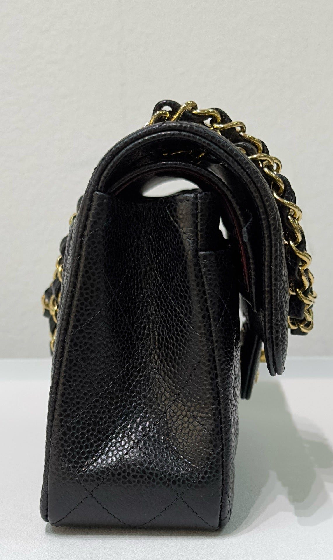 Chanel Small Classic Quilted Caviar Double Flap Bag Black 2022 year