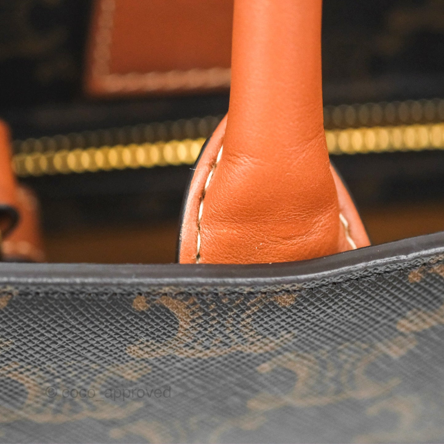 Celine Small Vertical Cabas Tote Triomphe Canvas Tan