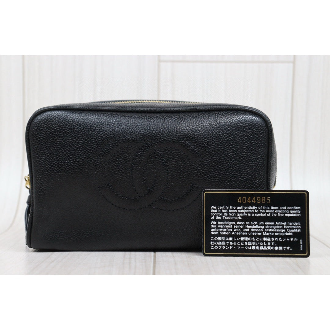 Good ( Rank AB)｜ CHANEL Caviar Skin Vanity Handbag  Made In 1996～1997Year ｜25051322