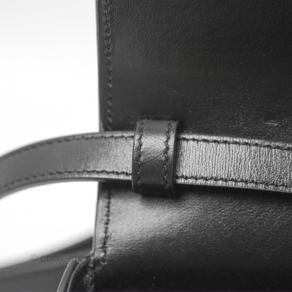 Celine Mini Triomphe Shiny Calfskin Black