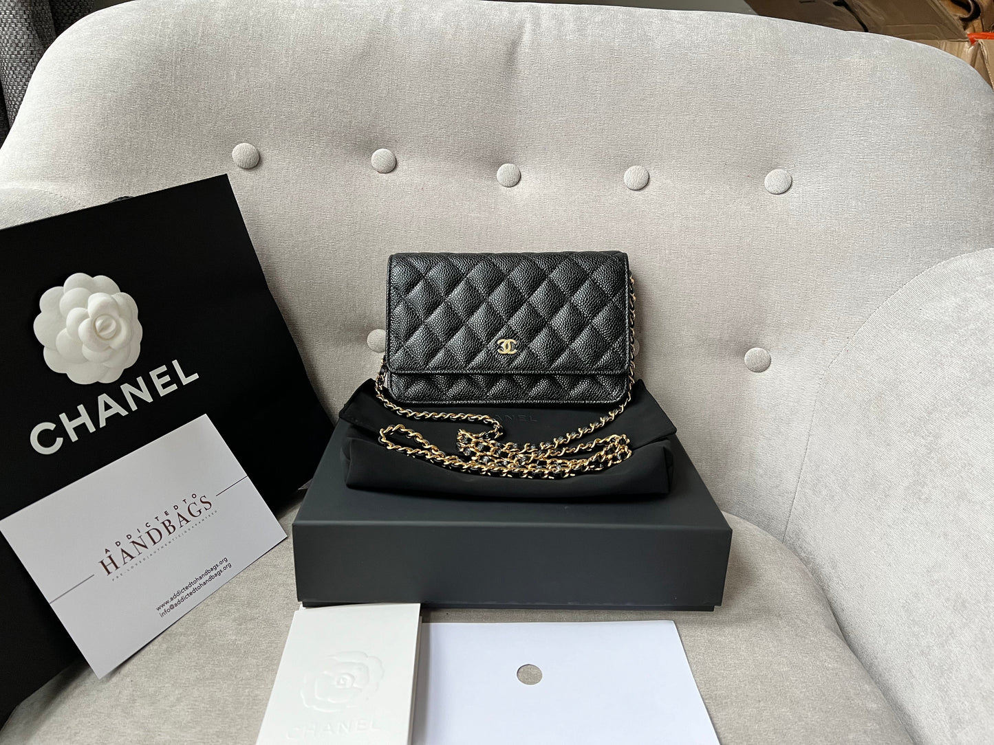 Chanel Black Caviar Wallet on Chain