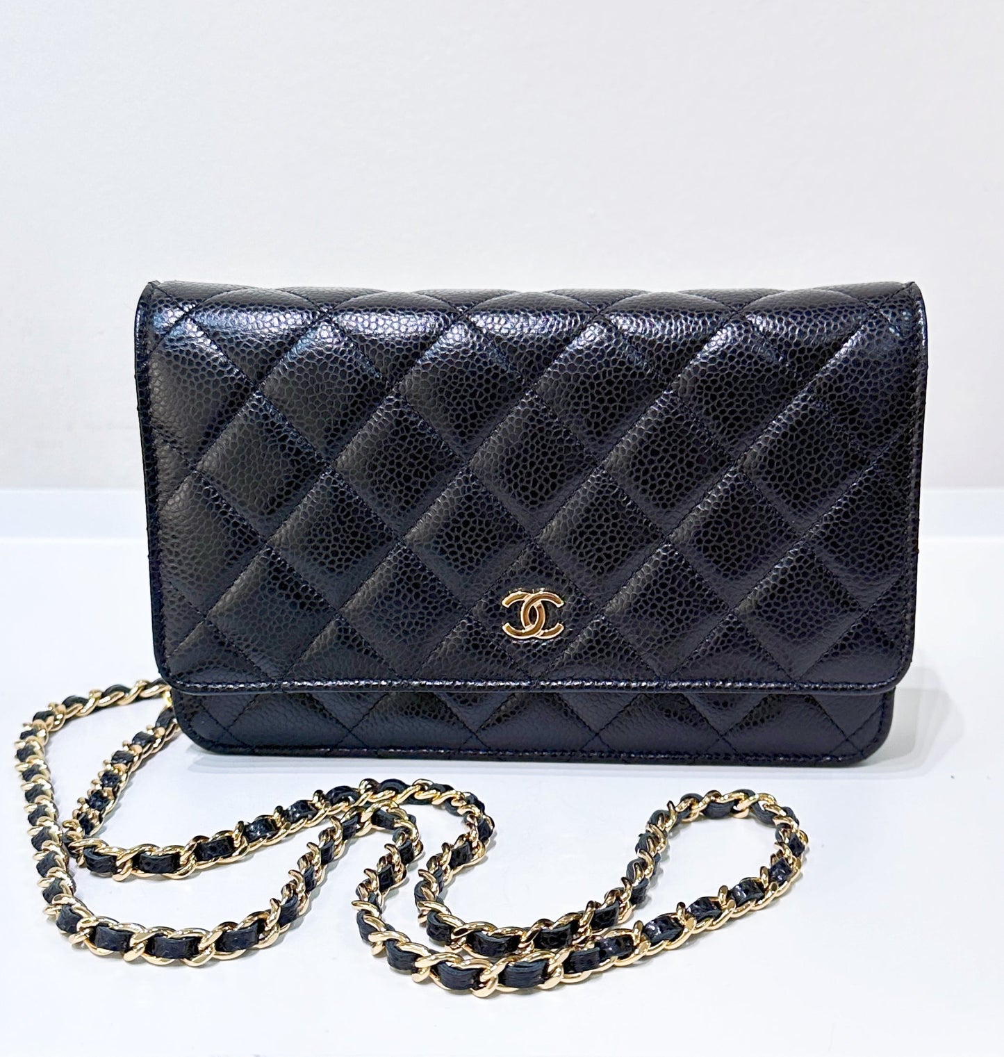 Chanel Classic Wallet on Chain Caviar Black GHW 29 Holo