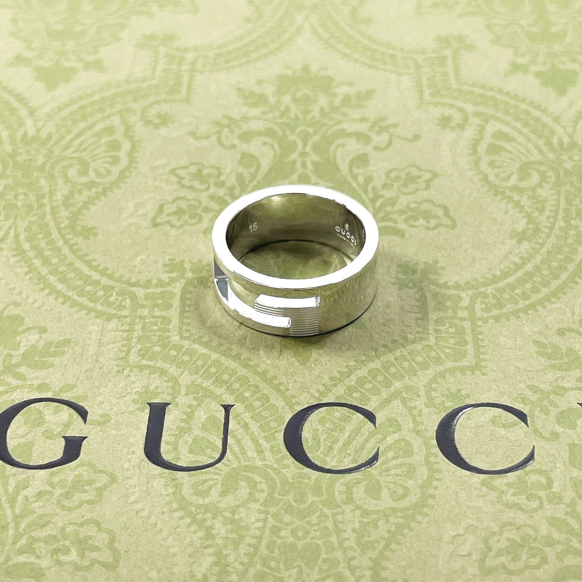 GUCCI Ring Silver925 Silver Branded Cutout G Women Used