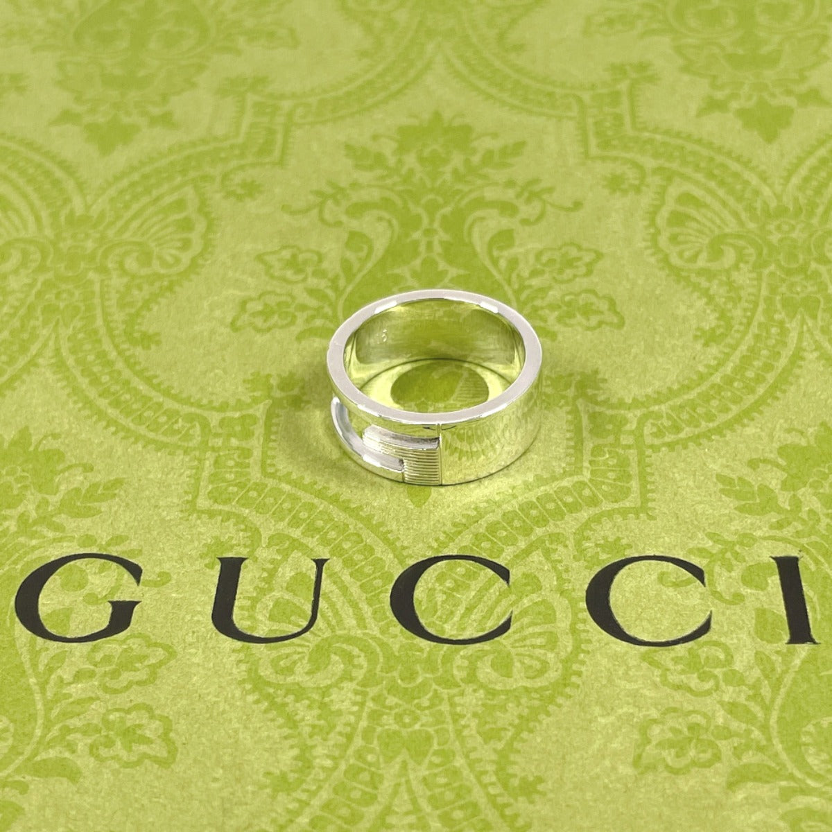 GUCCI Ring Silver925 Silver Branded Cutout G Women Used