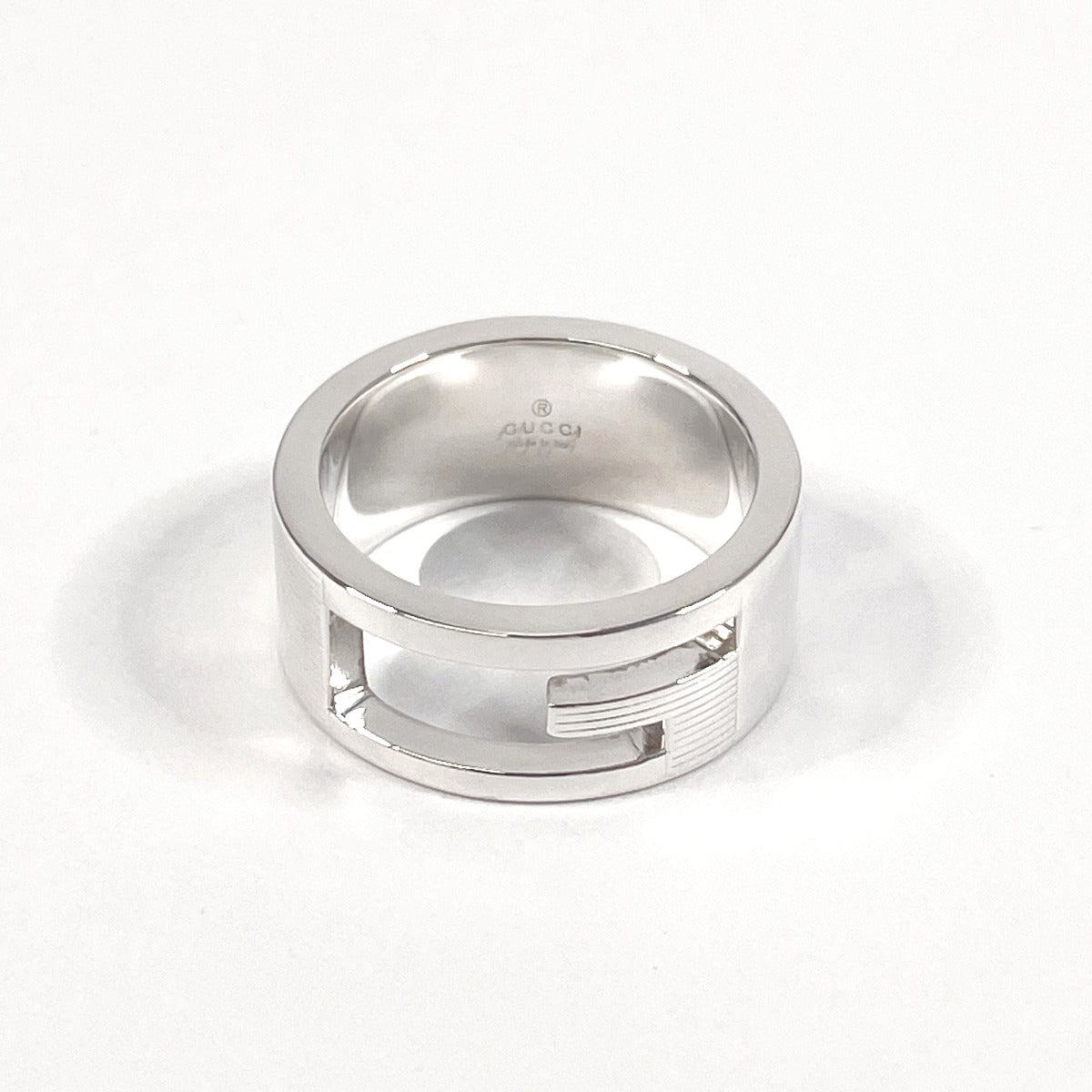 GUCCI Ring Silver925 Silver Branded Cutout G Women Used