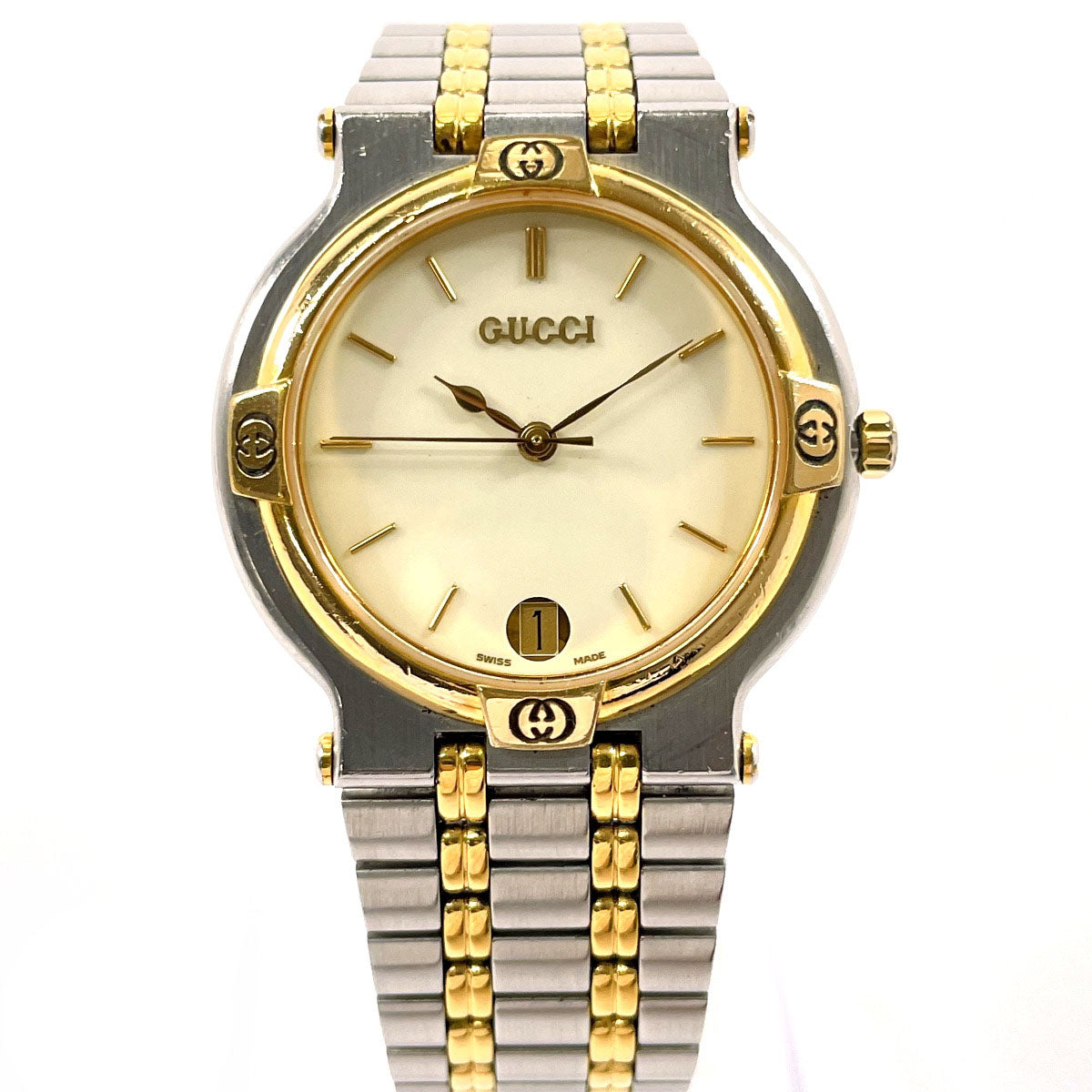 GUCCI Watches Quartz 9000M Stainless Steel Silver cream dial Women Secondhand