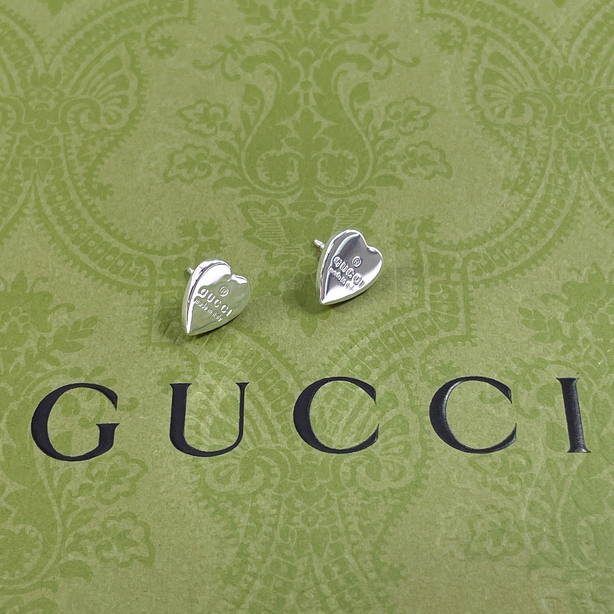 GUCCI Pierce 223990 J8400 8106 Silver925 Silver Trademark heart shape Women Used