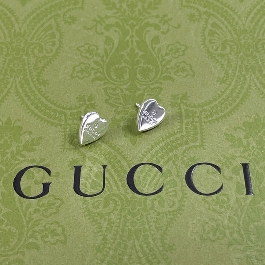 GUCCI Pierce 223990 J8400 8106 Silver925 Silver Trademark heart shape Women Used