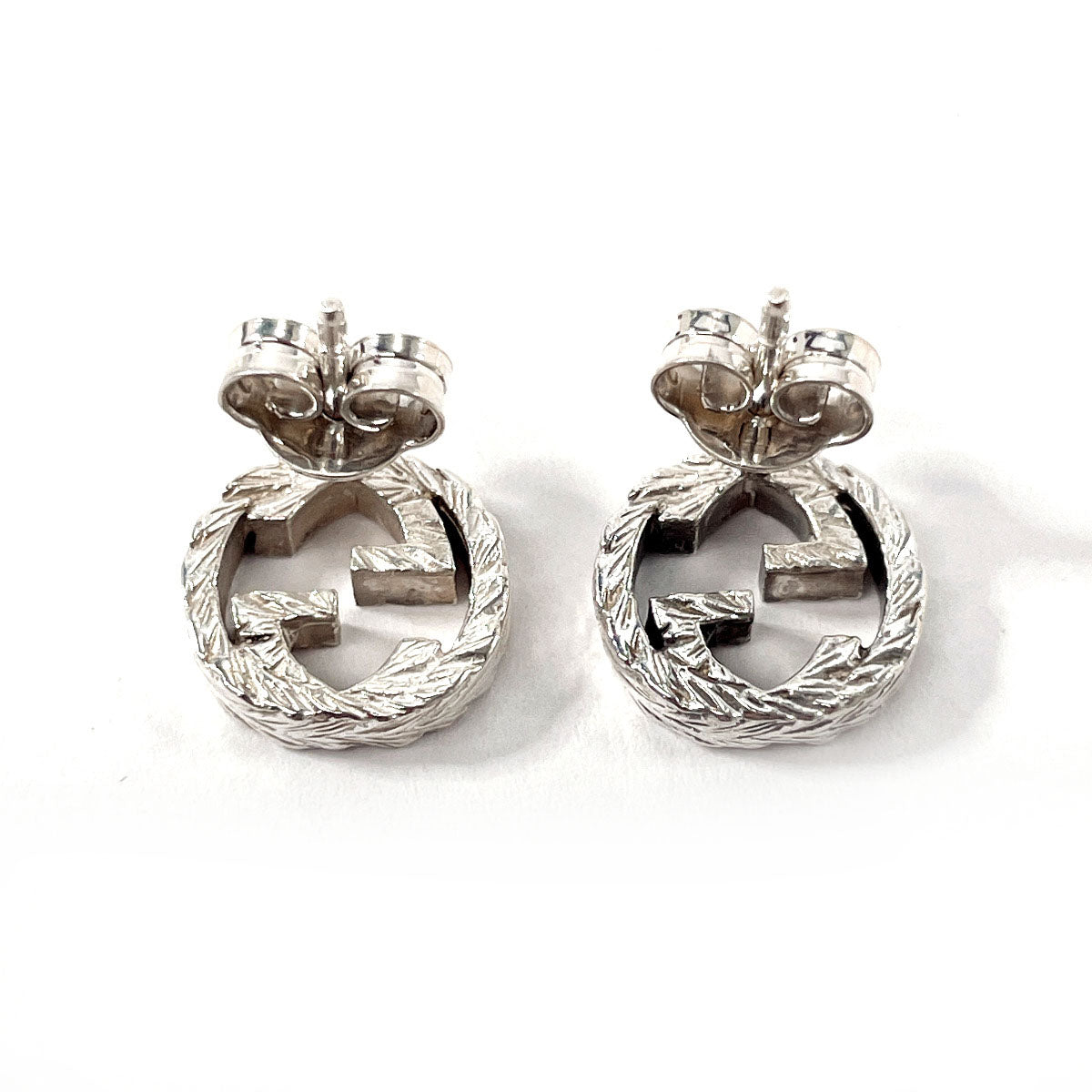 GUCCI Pierce Silver925 Silver Interlocking G unisex Used
