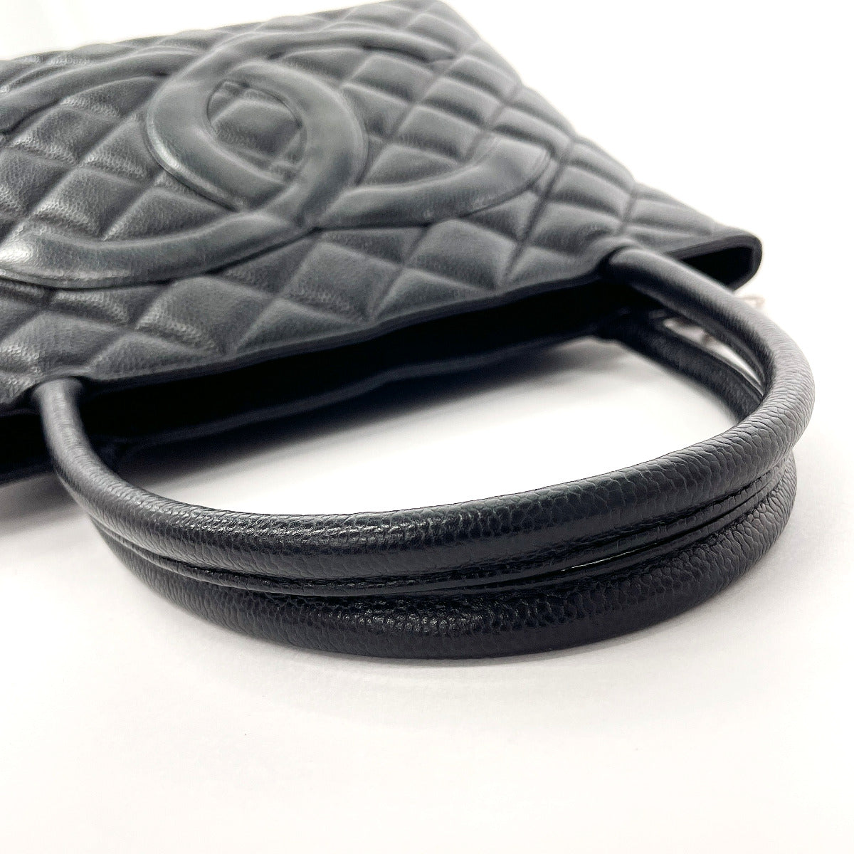 CHANEL Tote Bag A01804 Matt caviar skin black Matrasse Replica Tote