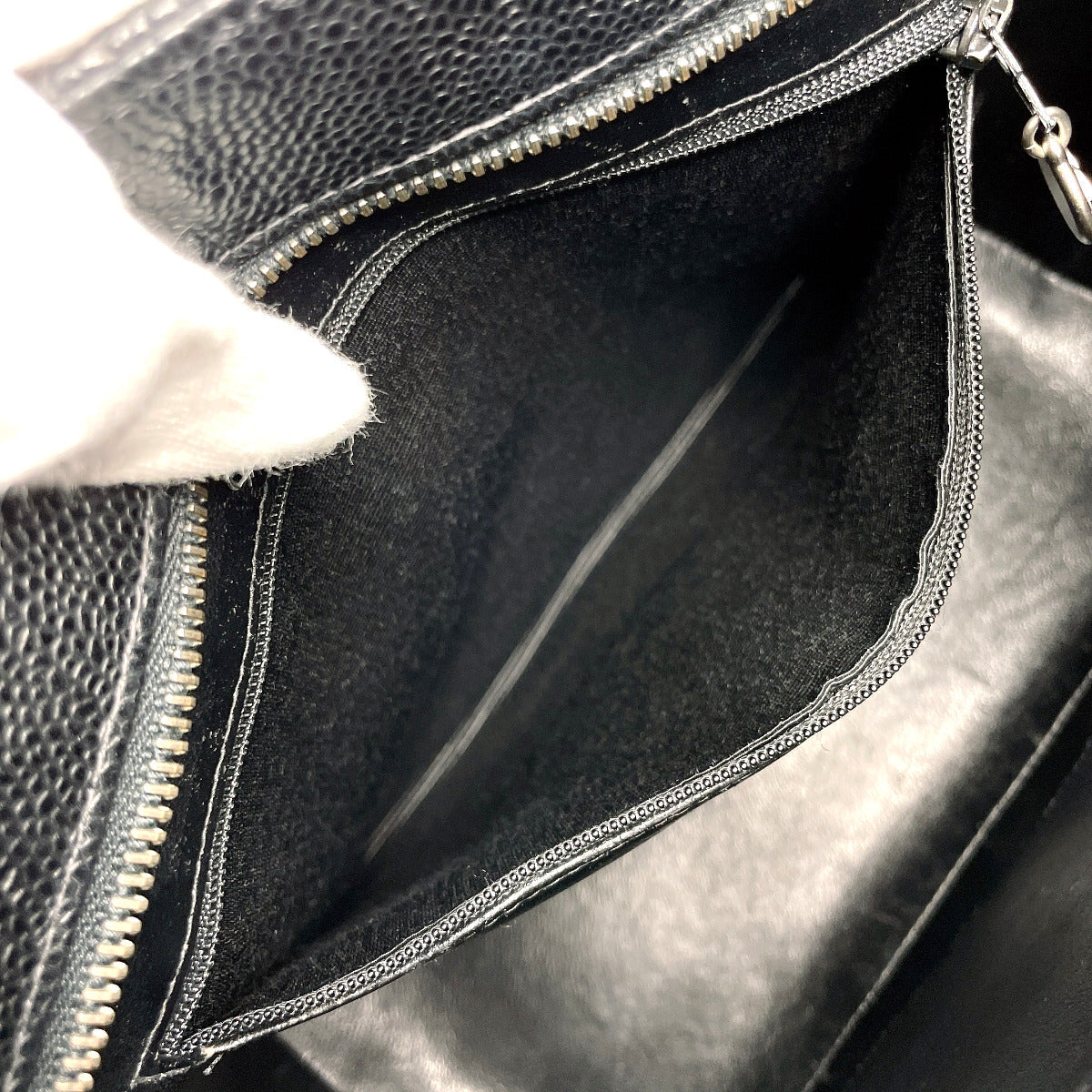 CHANEL Tote Bag A01804 Matt caviar skin black Matrasse Replica Tote