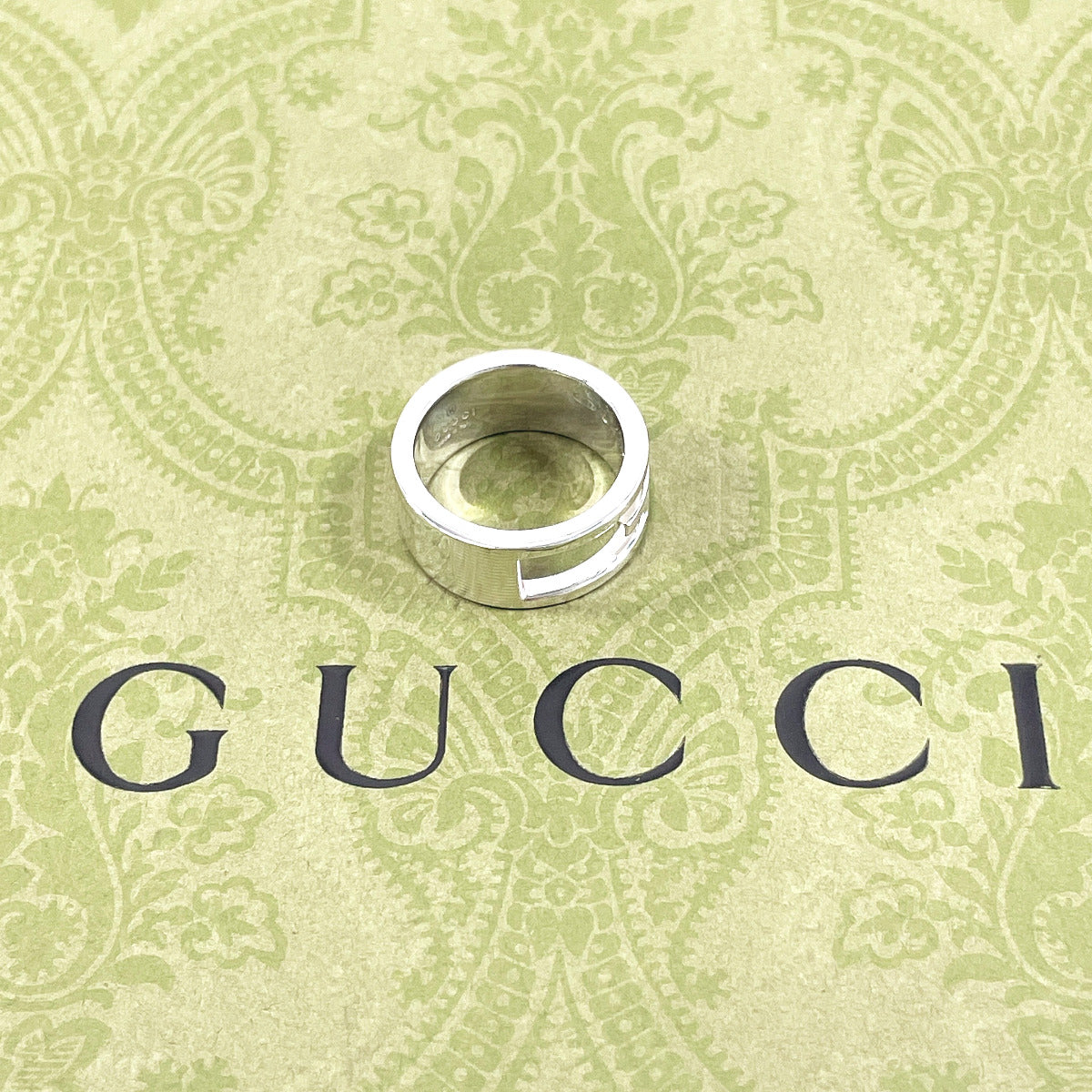 GUCCI Ring Silver925 Silver Branded Cutout G Women Used